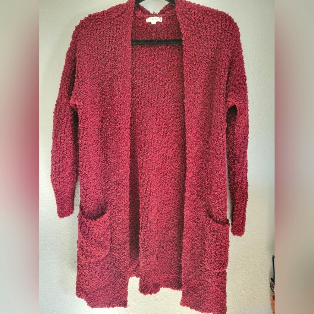 Women's Red Cozy Cardigan